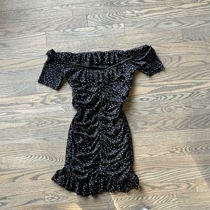 Ruffle off the shoulder dress